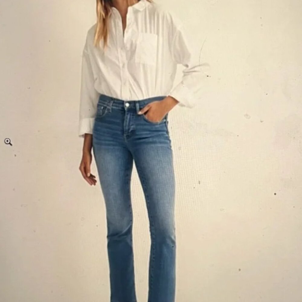 Madewell Mid-Rise Kick Out Jeans Women's Size 29 (Fits 32X27) Blue Denim